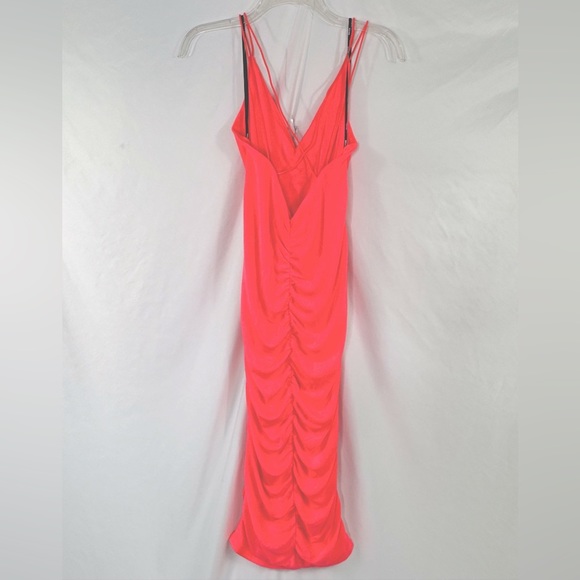 SER.O.YA Dress Ballor Midi Dress Neon Coral - Picture 5 of 12